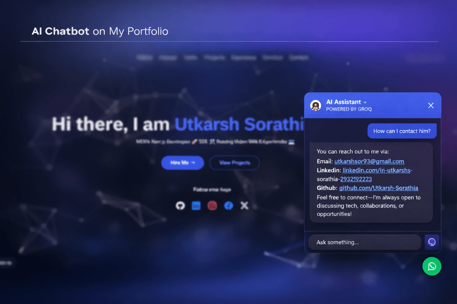 Blog post image: Blog post image for: How I Built a Custom, Reliable AI Chatbot for My Next.js Portfolio 🤖✨
