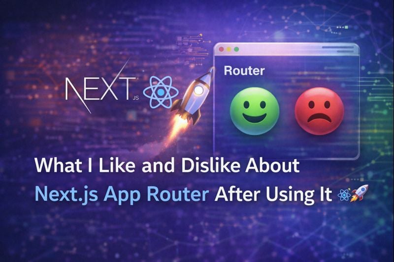 Blog post image: Blog post image for: What I Like and Dislike About Next.js App Router After Using It ⚛️🚀