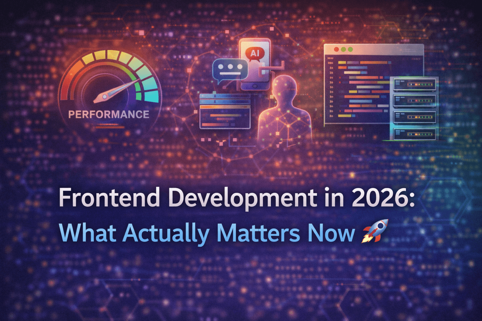 Blog post image: Blog post image for: Frontend Development in 2026: What Actually Matters Now ⚛️🚀